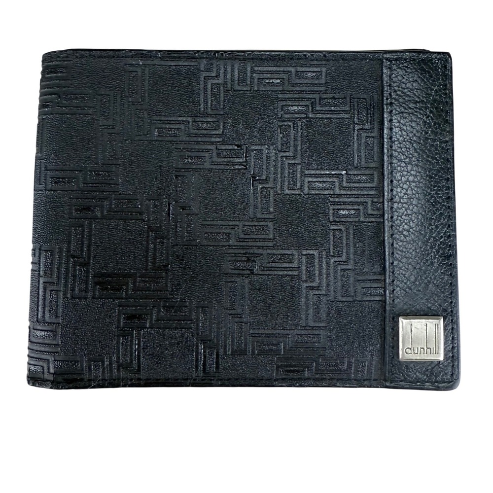 Authentic Dunhill D Eight D8 Black PVC Leather Bifold Wallet - Classic Design! - Picture 9 of 11